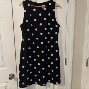 Ann Klein Sleeveless Elegant Polka dot dress Size 16